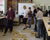 Another group receiving applause as their robot successfully navigates the maze